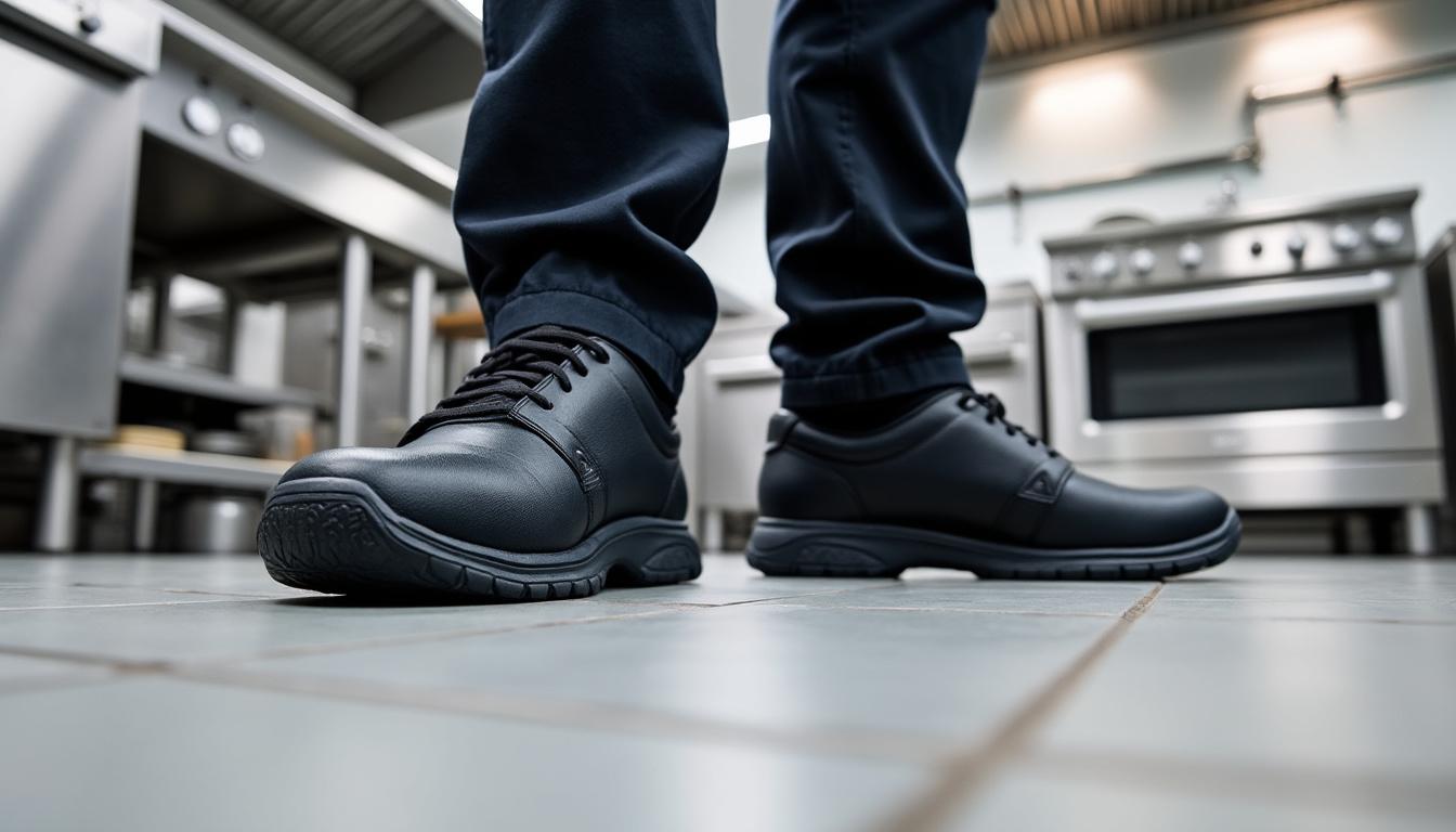 découvrez notre sélection de chaussures de sécurité pour la cuisine en grande taille, conçues pour garantir votre confort et votre sécurité tout en respectant les normes strictes de conformité. idéales pour les professionnels du secteur gastronomique, elles allient style et performance.
