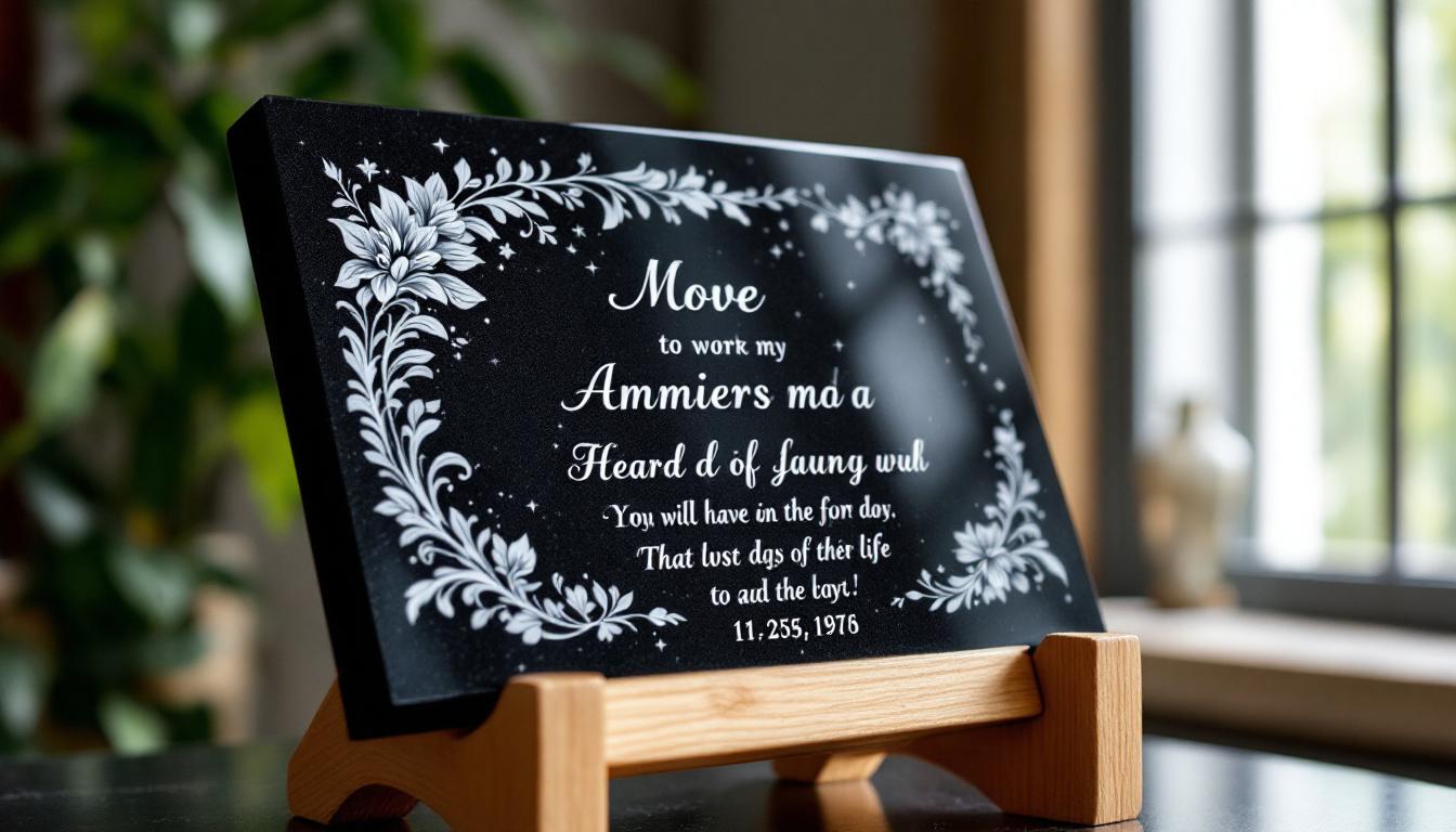 explorez notre sélection unique de plaques funéraires originales et personnalisées pour honorer la mémoire de vos proches avec élégance et émotion.