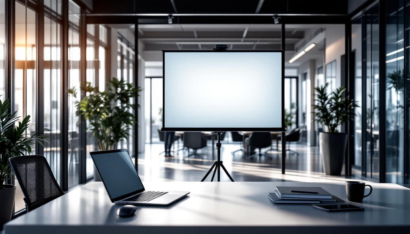 découvrez notre écran de projection sur trépied, l’outil indispensable pour des présentations professionnelles réussies, alliant praticité, portabilité et qualité d’image optimale.