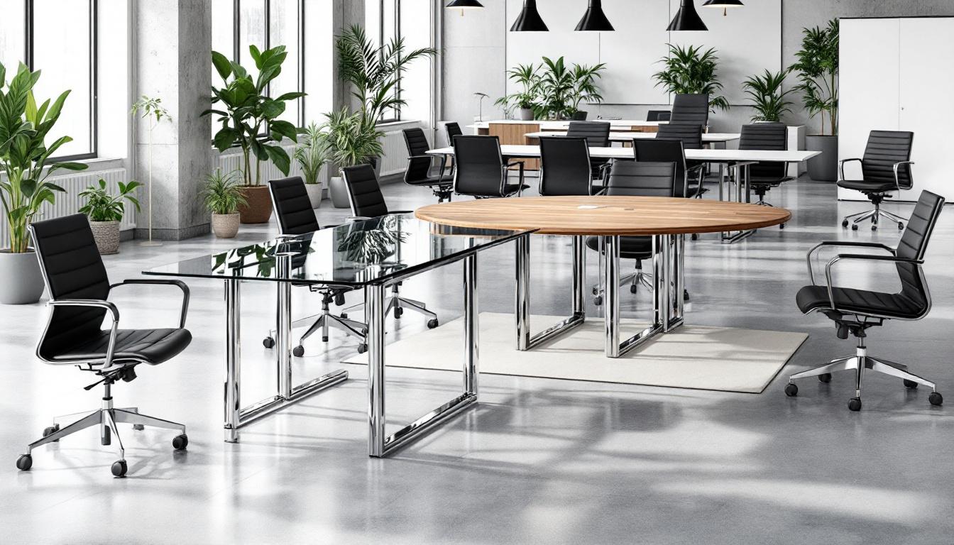 découvrez notre mobilier de bureau alliant tables de réunion professionnelles et solutions ergonomiques pour un espace de travail confortable et productif.