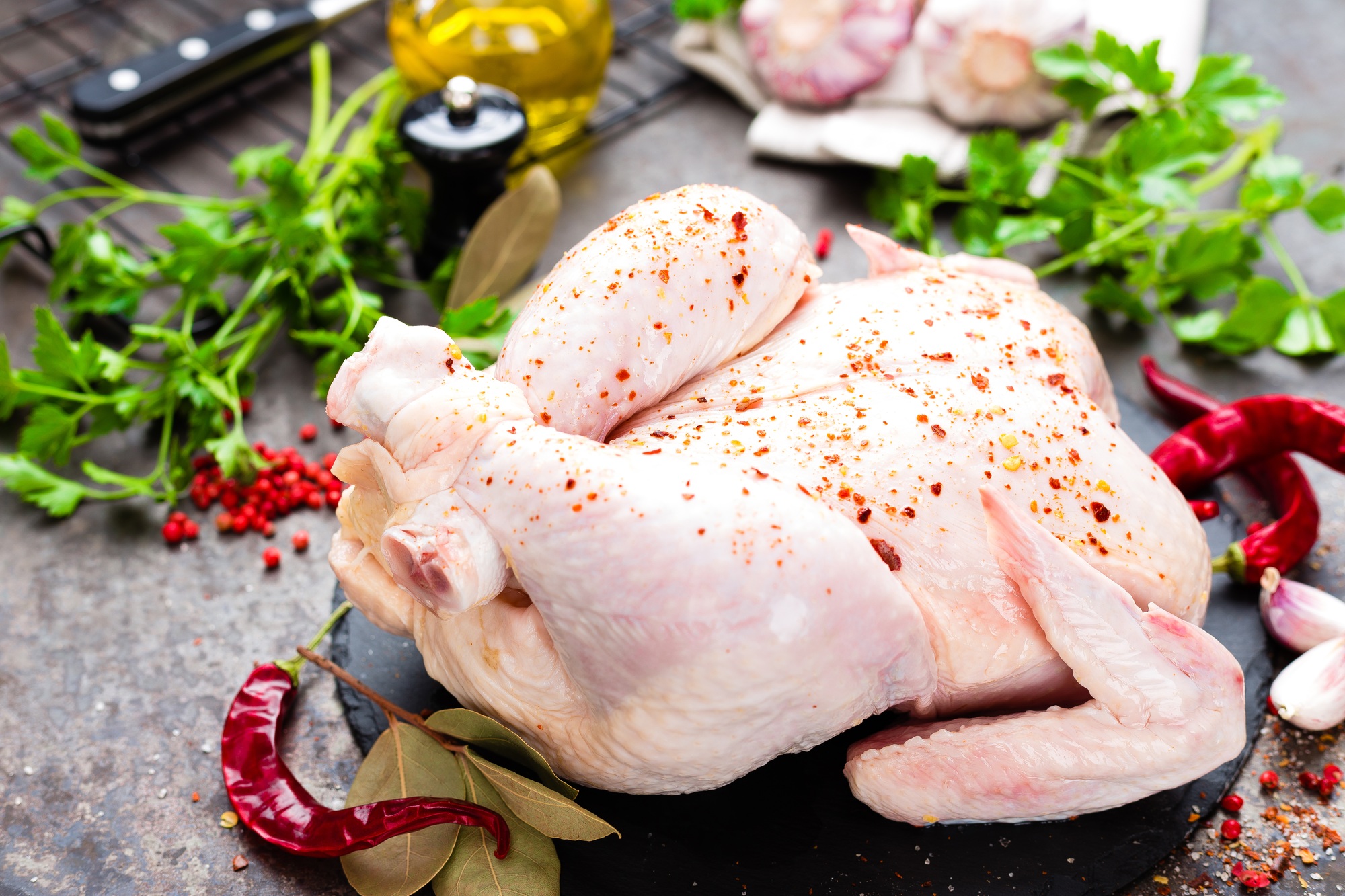 odeur poulet crue