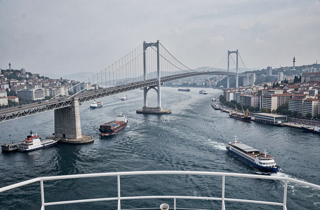 Le pont du Bosphore à Istanbul reliant l'Europe et l'Asie en Turquie